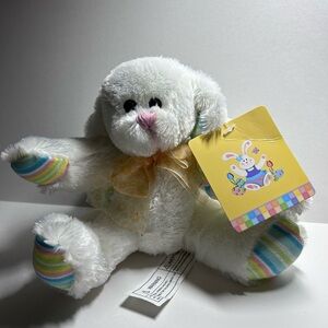 White Easter bunny plush 5-1/2” sitting height
